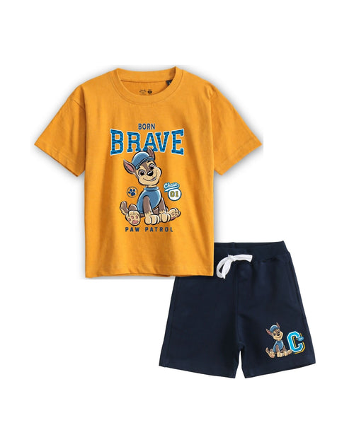 Paw Patrol Chase Boys Cotton T-Shirt & Shorts Set