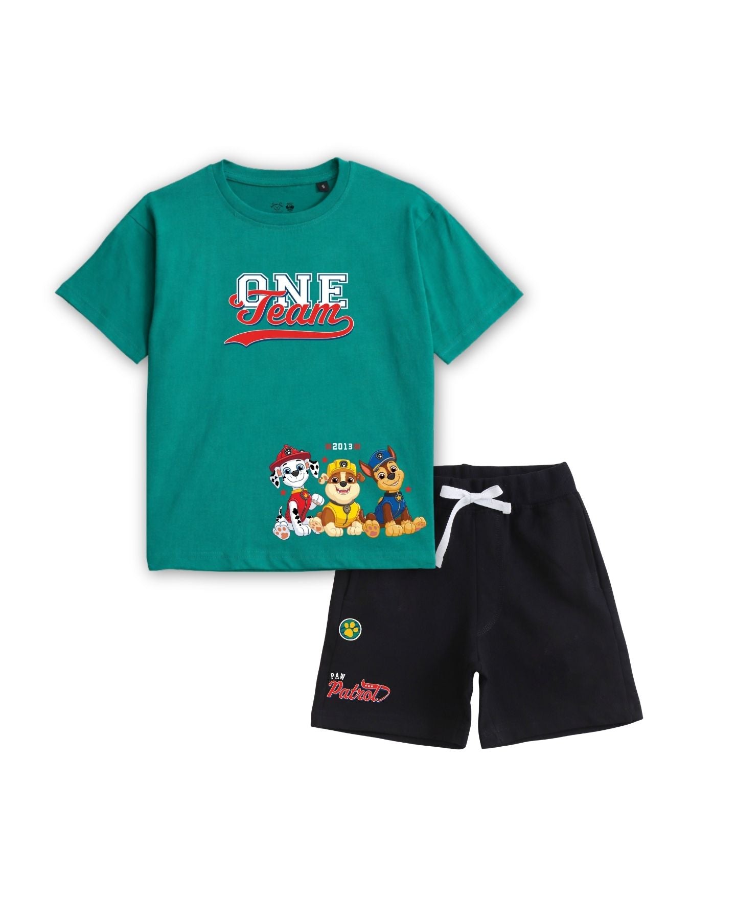 Paw Patrol Boys Cotton T-Shirt & Shorts Set