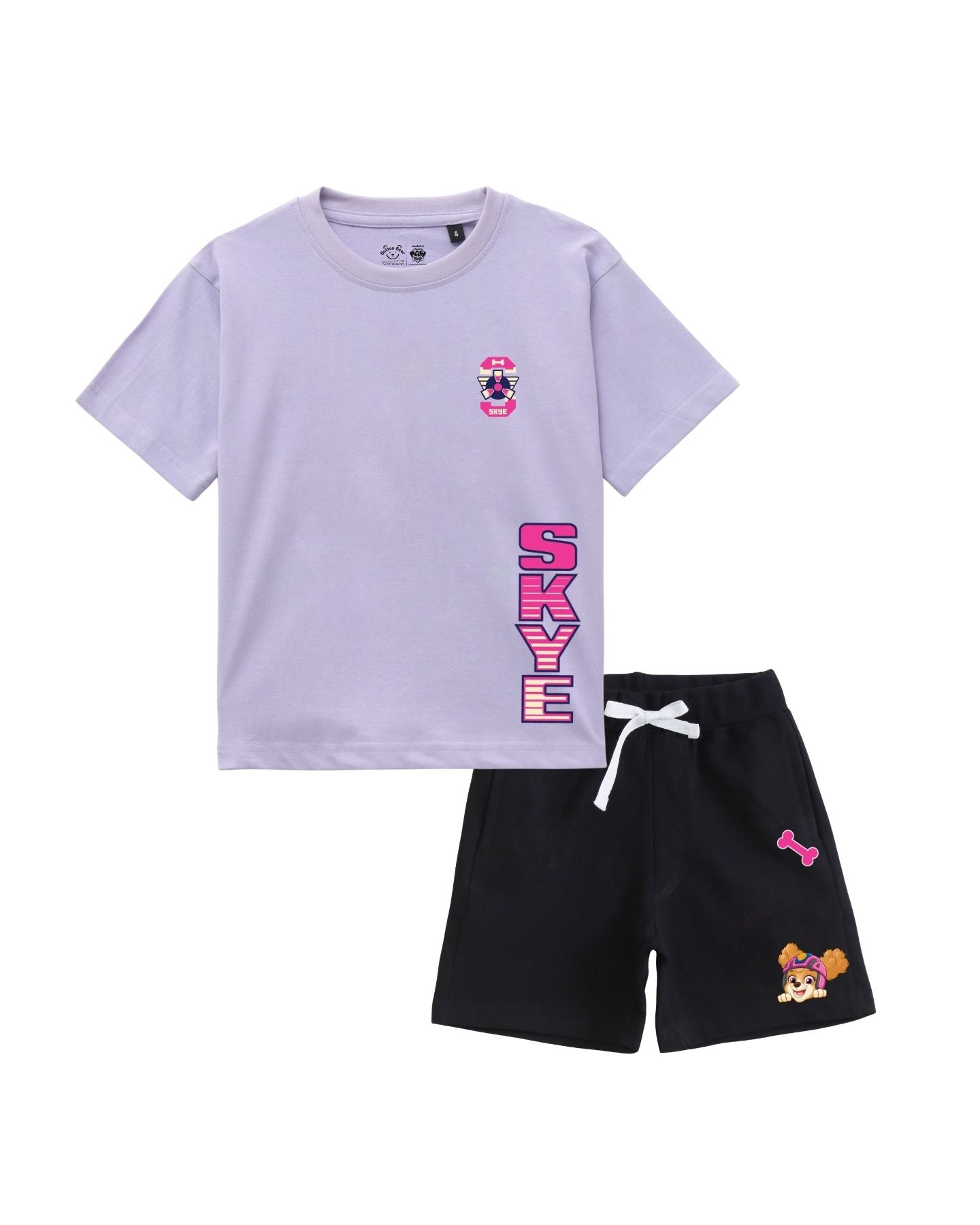 Paw Patrol Skye Girls Cotton T-Shirt & Shorts Set