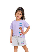 Paw Friends Girls Cotton T-Shirt & Shorts Set - Paw Patrol