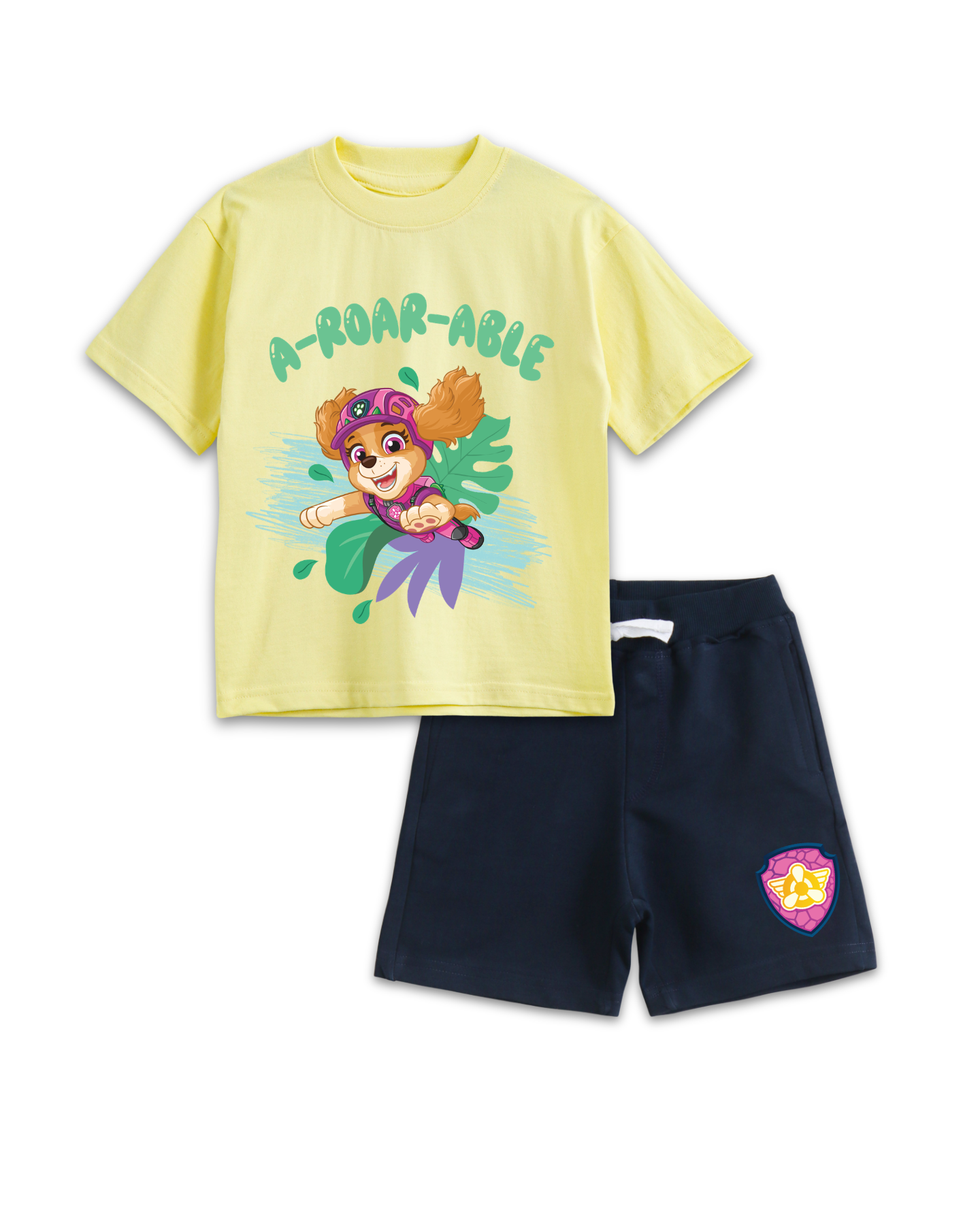 A Roarable Skye Graphic Kids T-Shirt & Shorts Set – PAW Patrol® Dino Movie