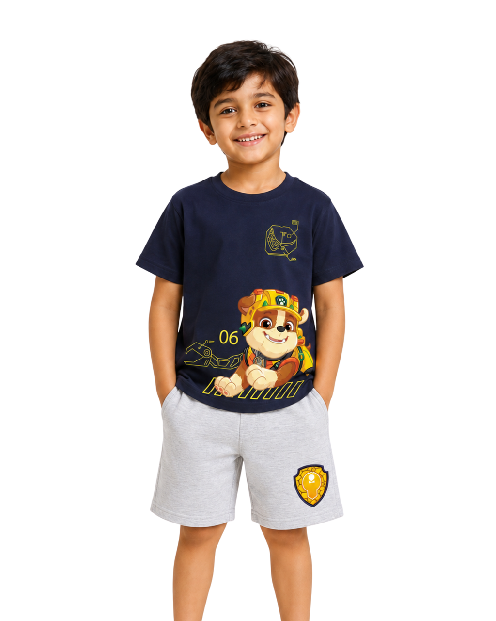 Rubble Dino Rescue Graphic Kids T-Shirt & Shorts Set – PAW Patrol® Dino Movie