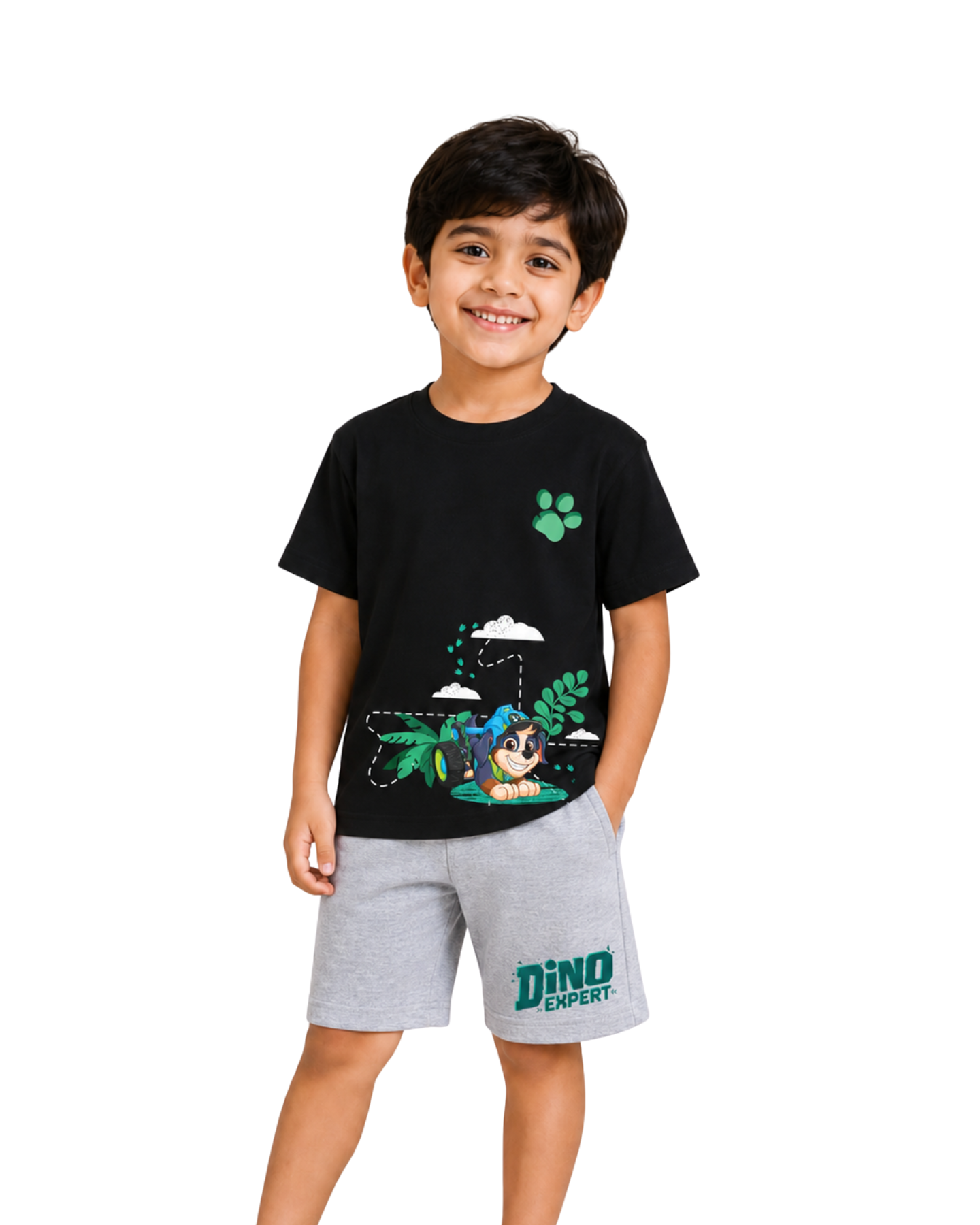 Dino Expert Chase Graphic Kids T-Shirt & Shorts Set – PAW Patrol® Dino Movie