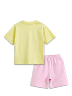 Pastel Yellow SpongeBob “I Love Me” Cute Co-Ord Set for Girls