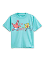 Aqua Blue SpongeBob & Patrick “Best Buddies” Cartoon Co-Ord Set for Kids