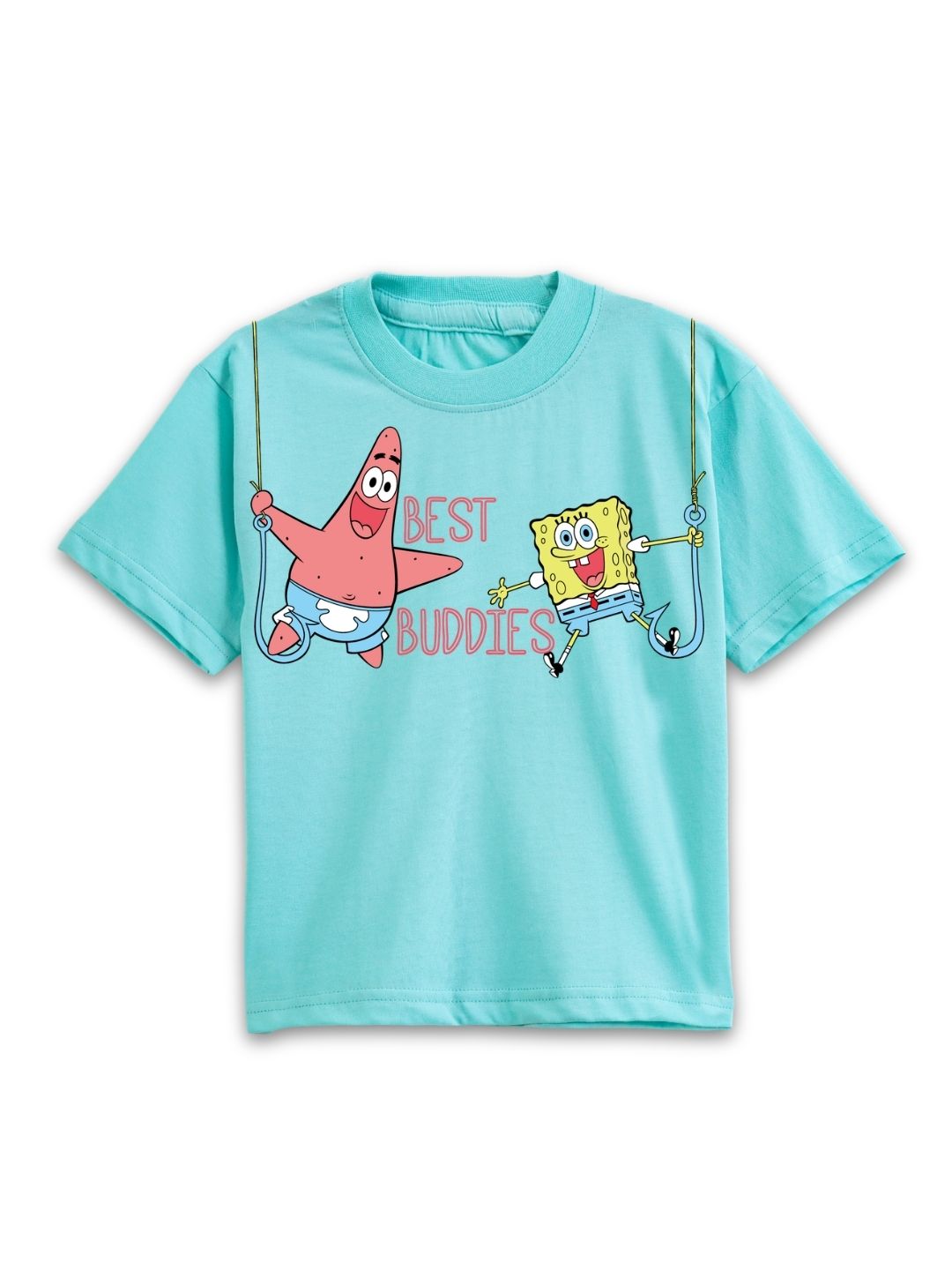 Aqua Blue SpongeBob & Patrick “Best Buddies” Cartoon Co-Ord Set for Kids