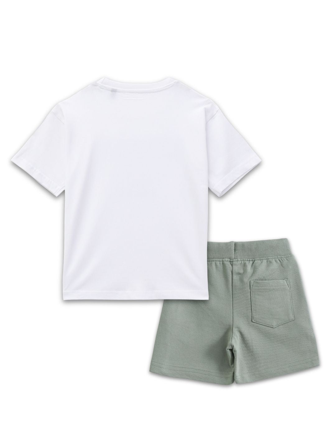 White & Sage Green SpongeBob “Chill Time” Vacation Vibes Co-Ord Set for Kids