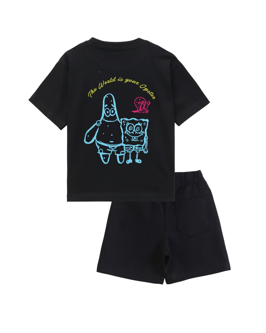 SpongeBob Look Fabulous Graphic Printed Cotton T-Shirt & Shorts Set