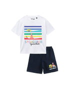 SpongeBob SquarePants Graphic Printed Cotton T-Shirt & Shorts Set