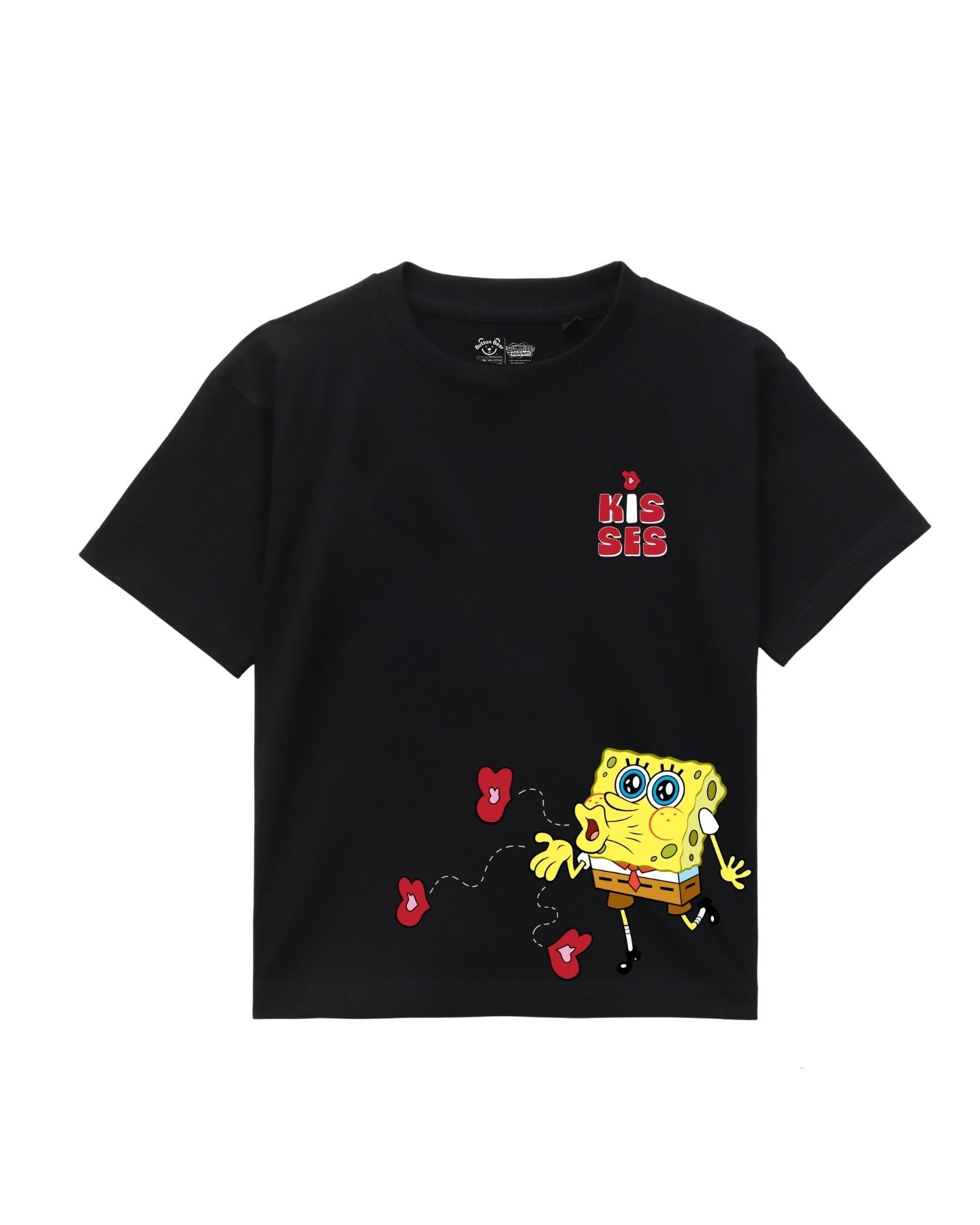 SpongeBob SquarePants "Blowing Kisses" Graphic Printed Cotton T-Shirt & Shorts Set