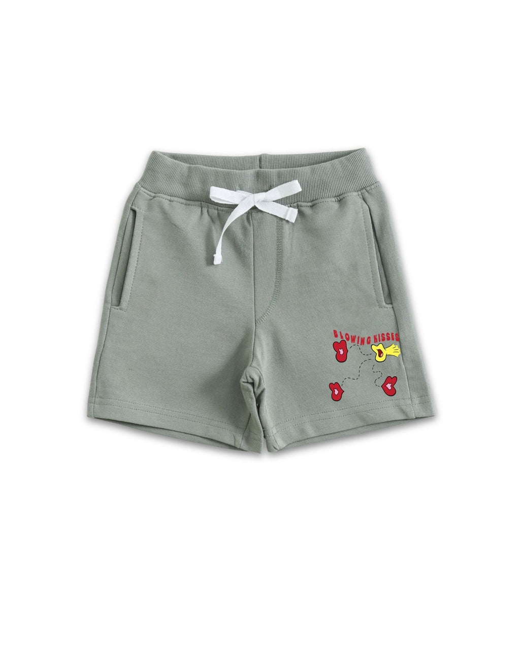 SpongeBob SquarePants "Blowing Kisses" Graphic Printed Cotton T-Shirt & Shorts Set