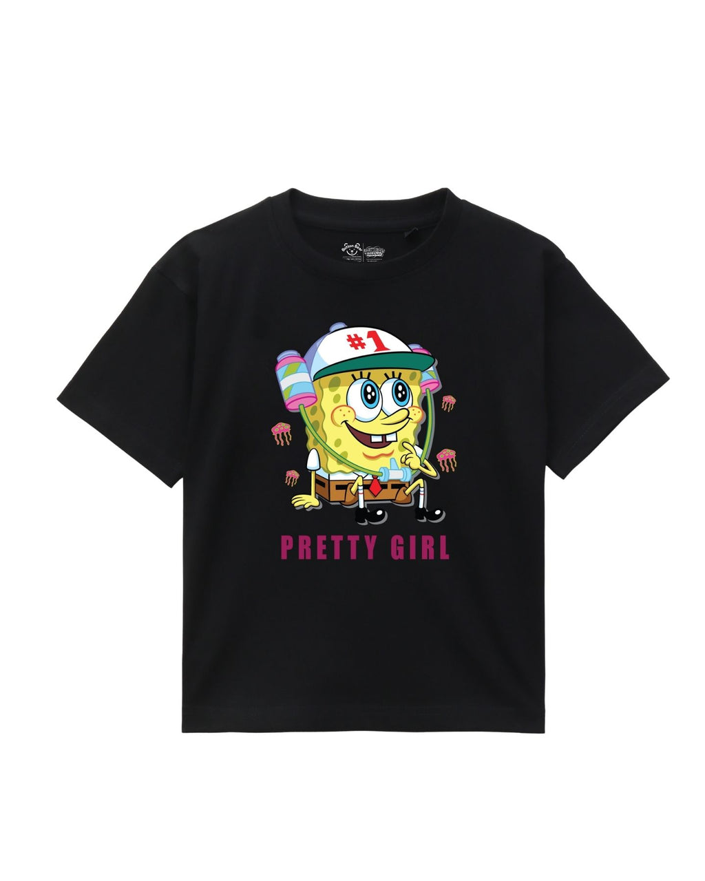 SpongeBob SquarePants "Pretty Girl" Graphic Printed Cotton T-Shirt & Shorts Set