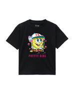 SpongeBob SquarePants "Pretty Girl" Graphic Printed Cotton T-Shirt & Shorts Set