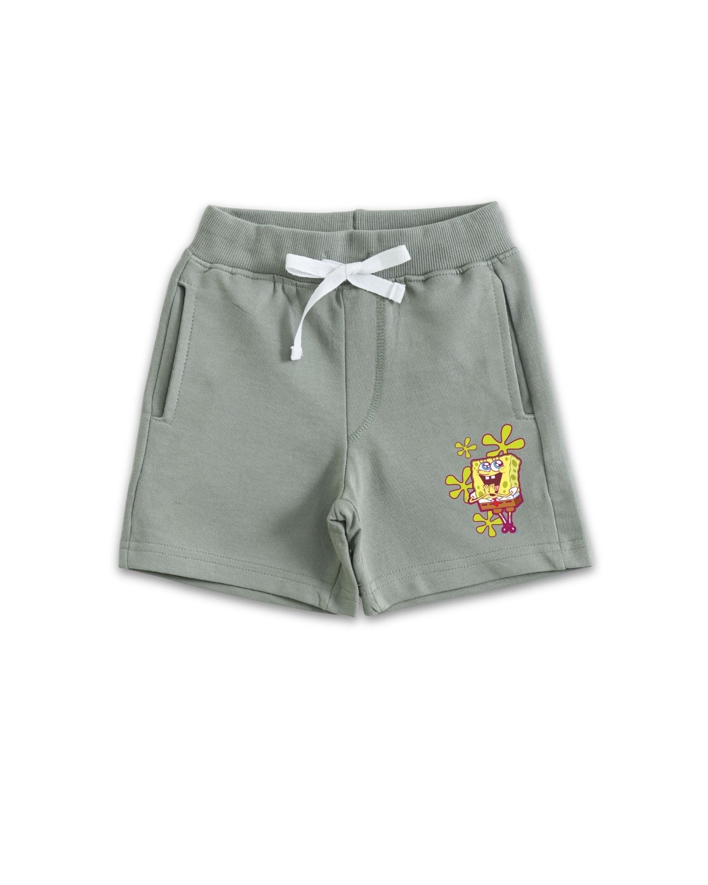 SpongeBob SquarePants "Pretty Girl" Graphic Printed Cotton T-Shirt & Shorts Set