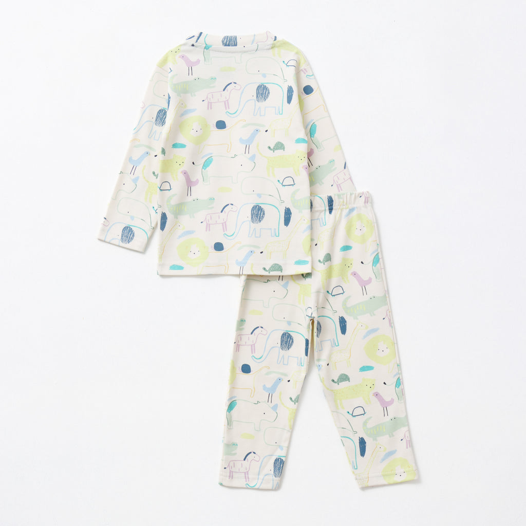 Jungle Animal Safari Print Kids Pyjama Set