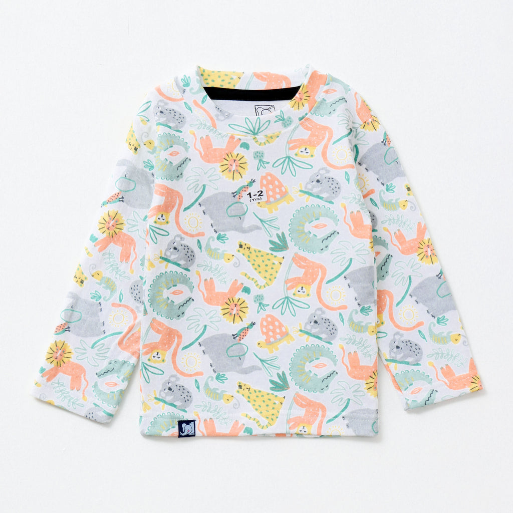 Jungle Animals Playing Print Kids Pyjama Sets