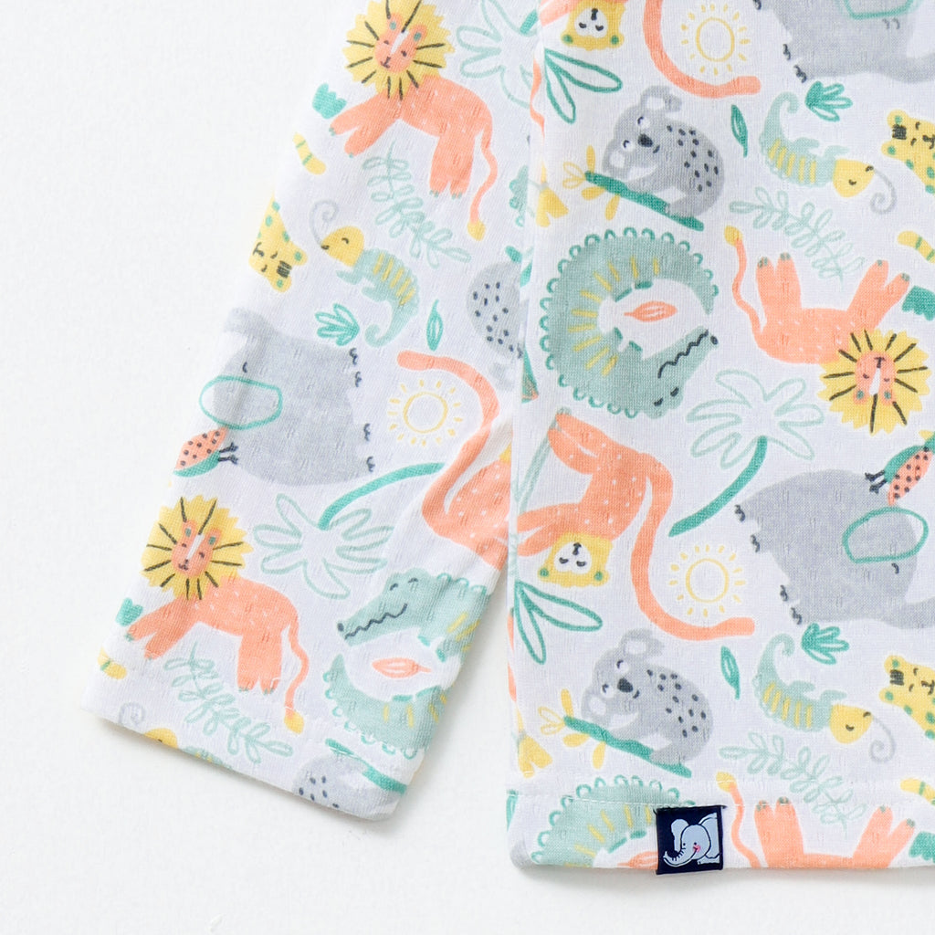 Jungle Animals Playing Print Kids Pyjama Sets