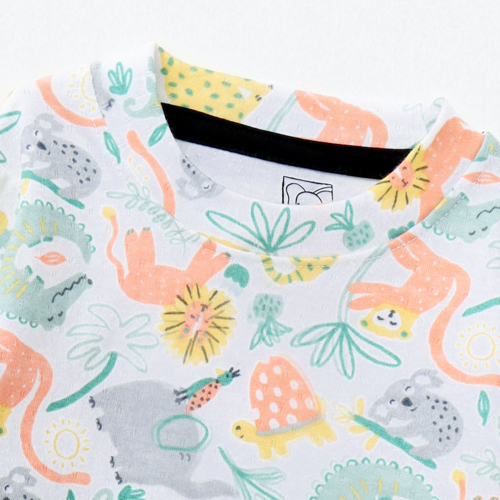 Jungle Animals Playing Print Kids Pyjama Sets