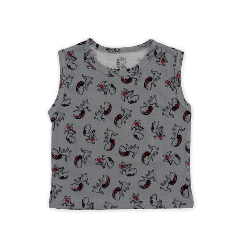 Baby Grey Dino Printed Lounge Wear Set