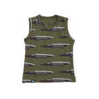 Kids Green Crocodile Printed Lounge Wear