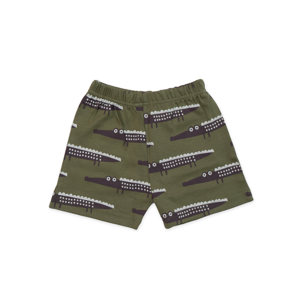 Kids Green Crocodile Printed Lounge Wear