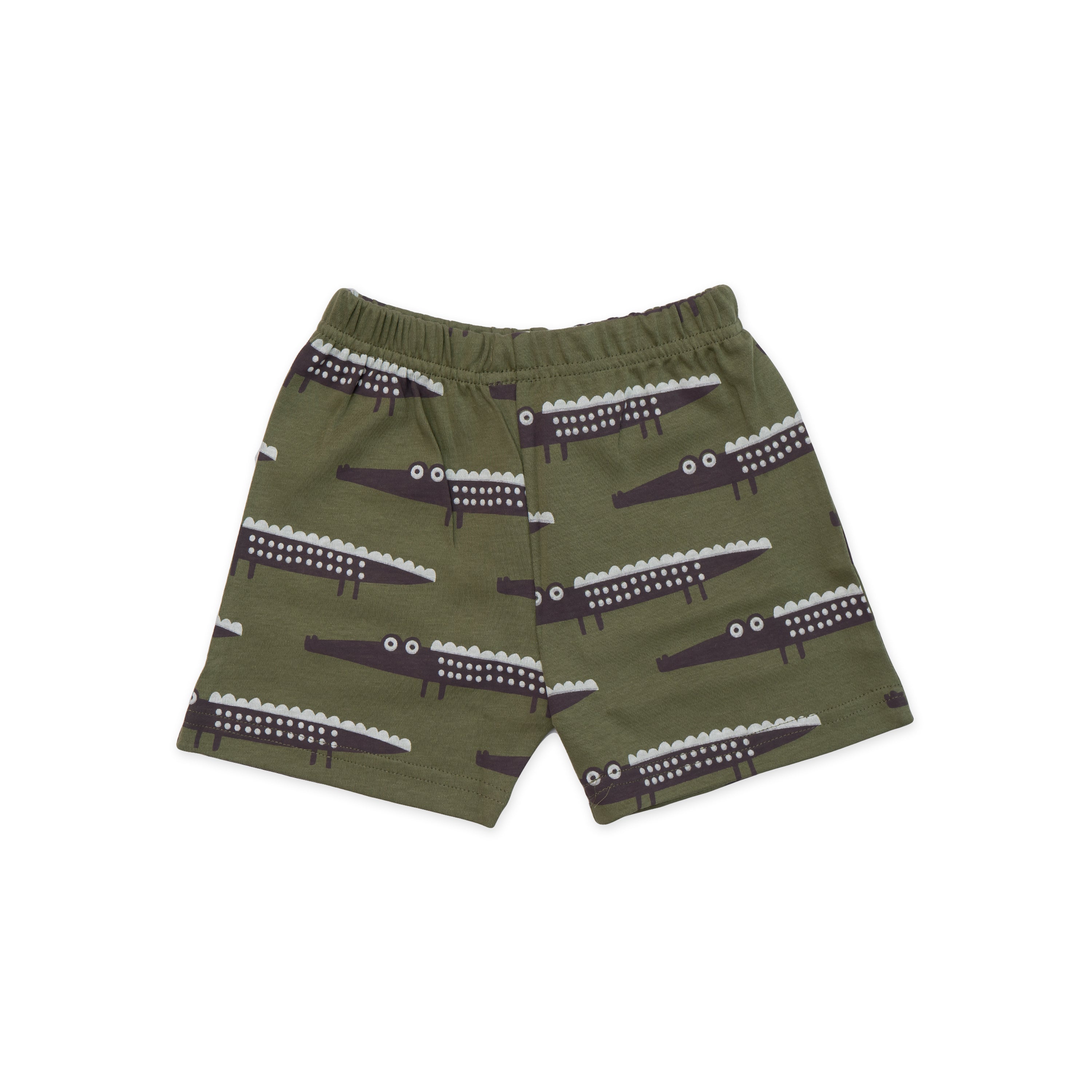 Kids Green Crocodile Printed Lounge Wear