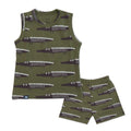 Kids Green Crocodile Printed Lounge Wear