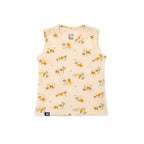Kids Orange Wild Animal Printed Lounge Wear