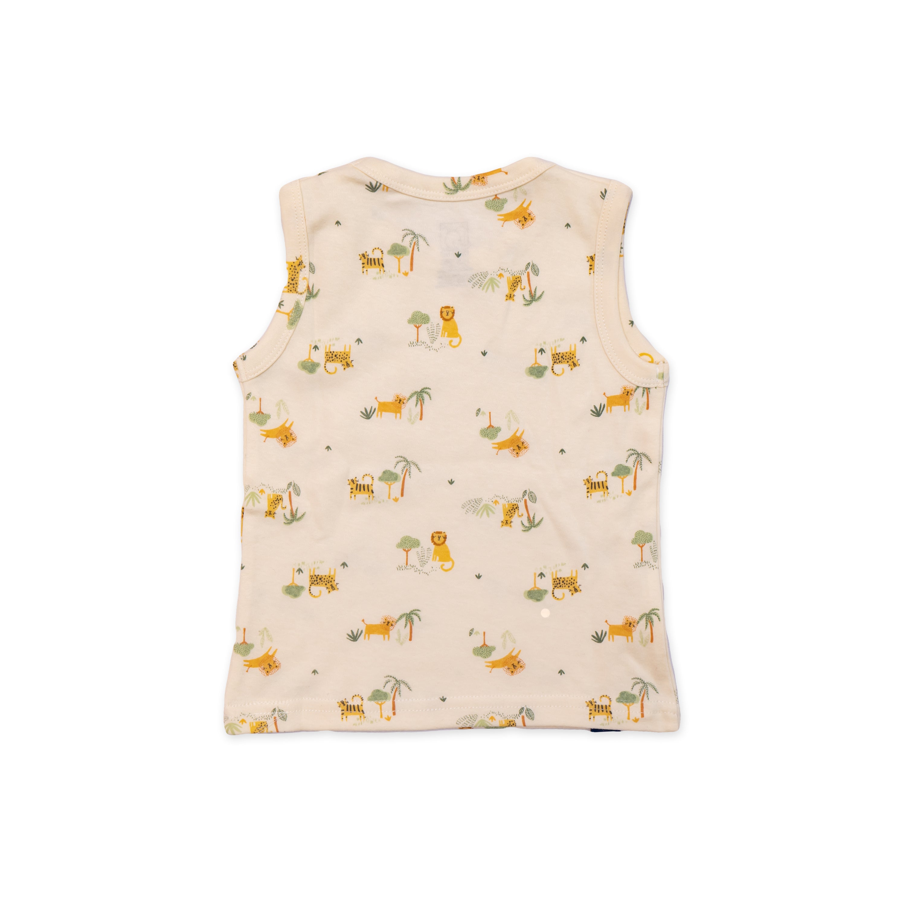 Kids Orange Wild Animal Printed Lounge Wear