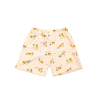 Kids Orange Wild Animal Printed Lounge Wear