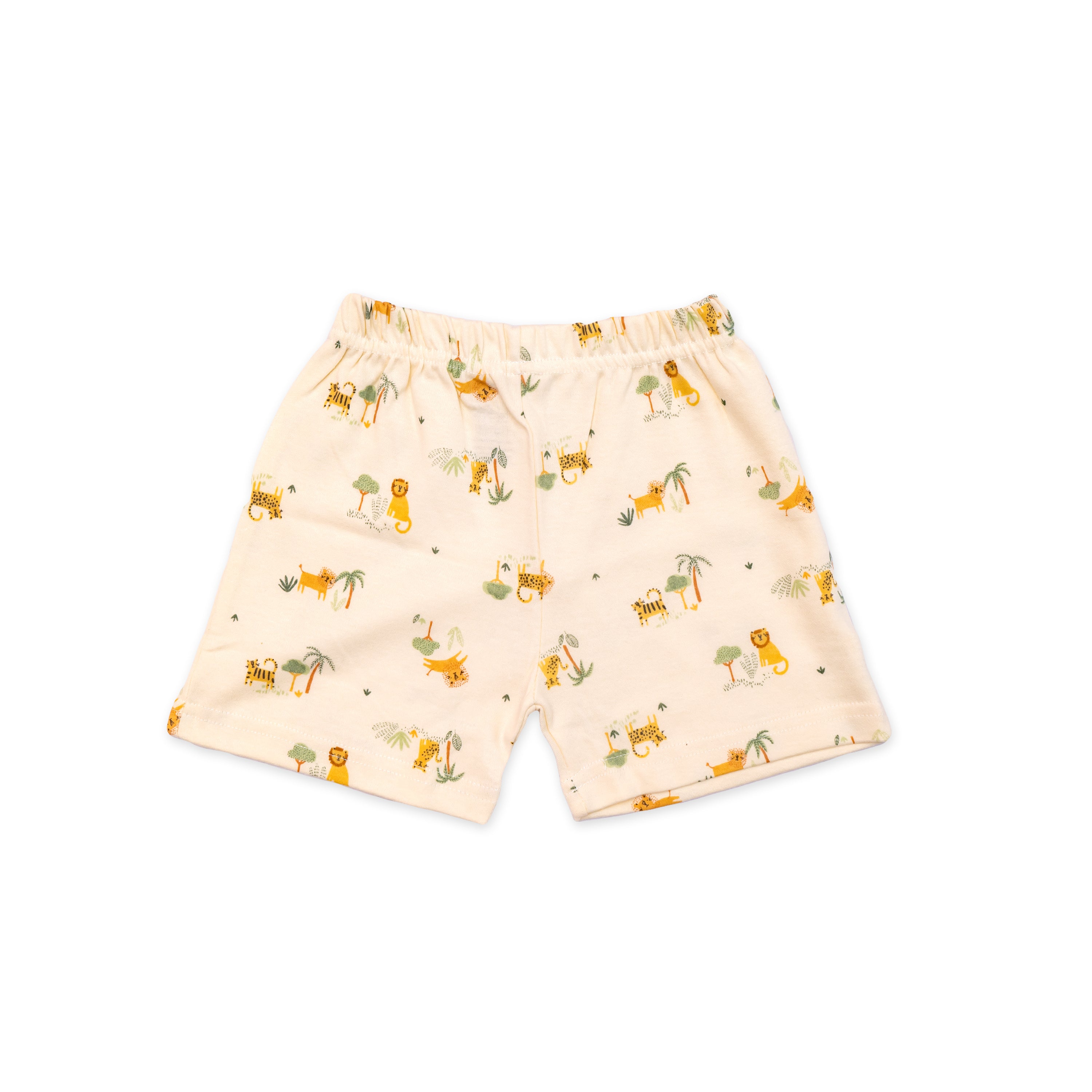 Kids Orange Wild Animal Printed Lounge Wear
