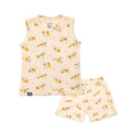 Kids Orange Wild Animal Printed Lounge Wear