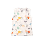 Kids White Dot Printed Lounge Wear