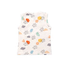 Kids White Dot Printed Lounge Wear
