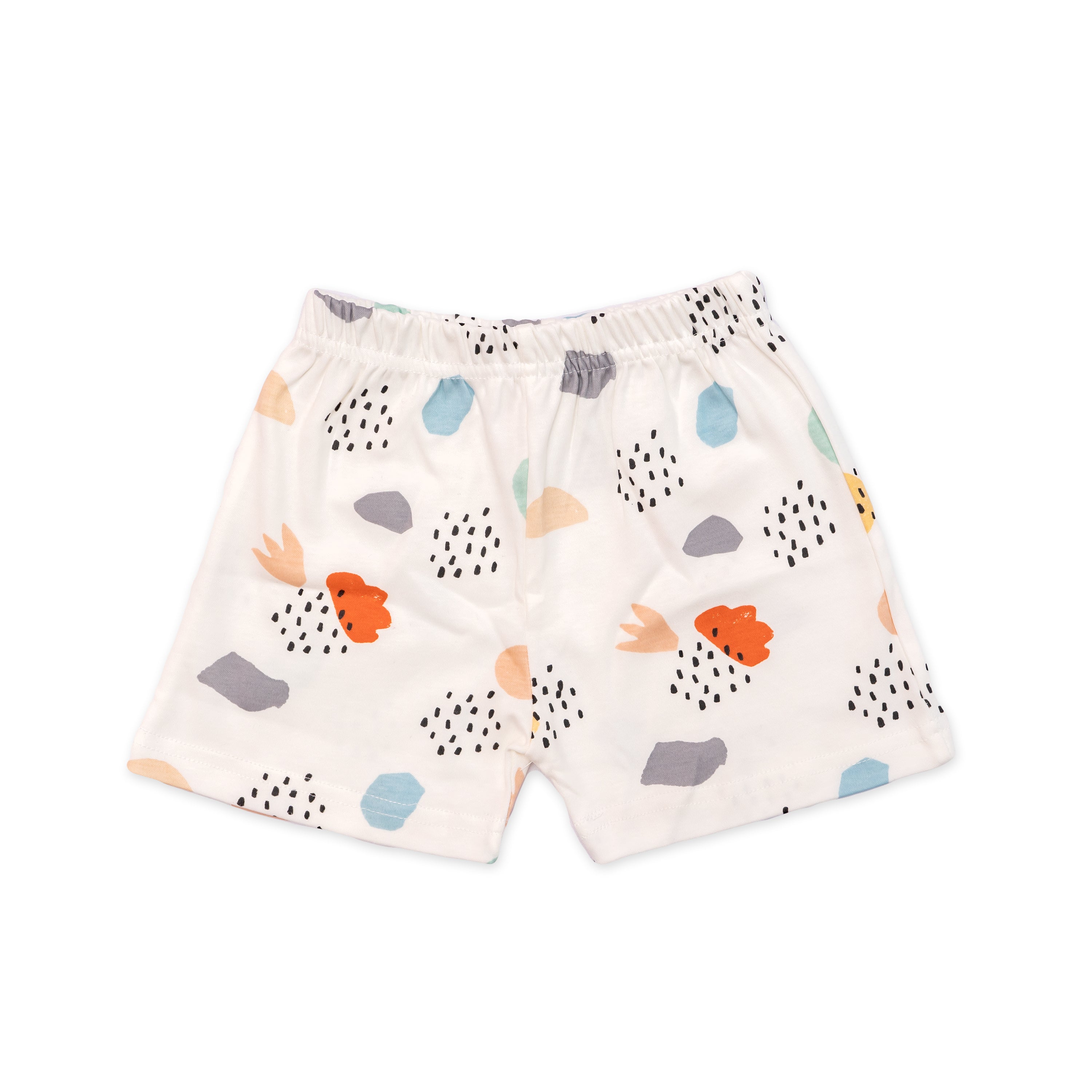 Kids White Dot Printed Lounge Wear