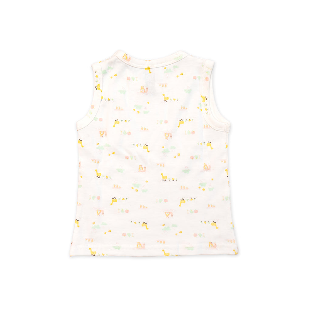 Kids White Duck Printed Lounge Wear