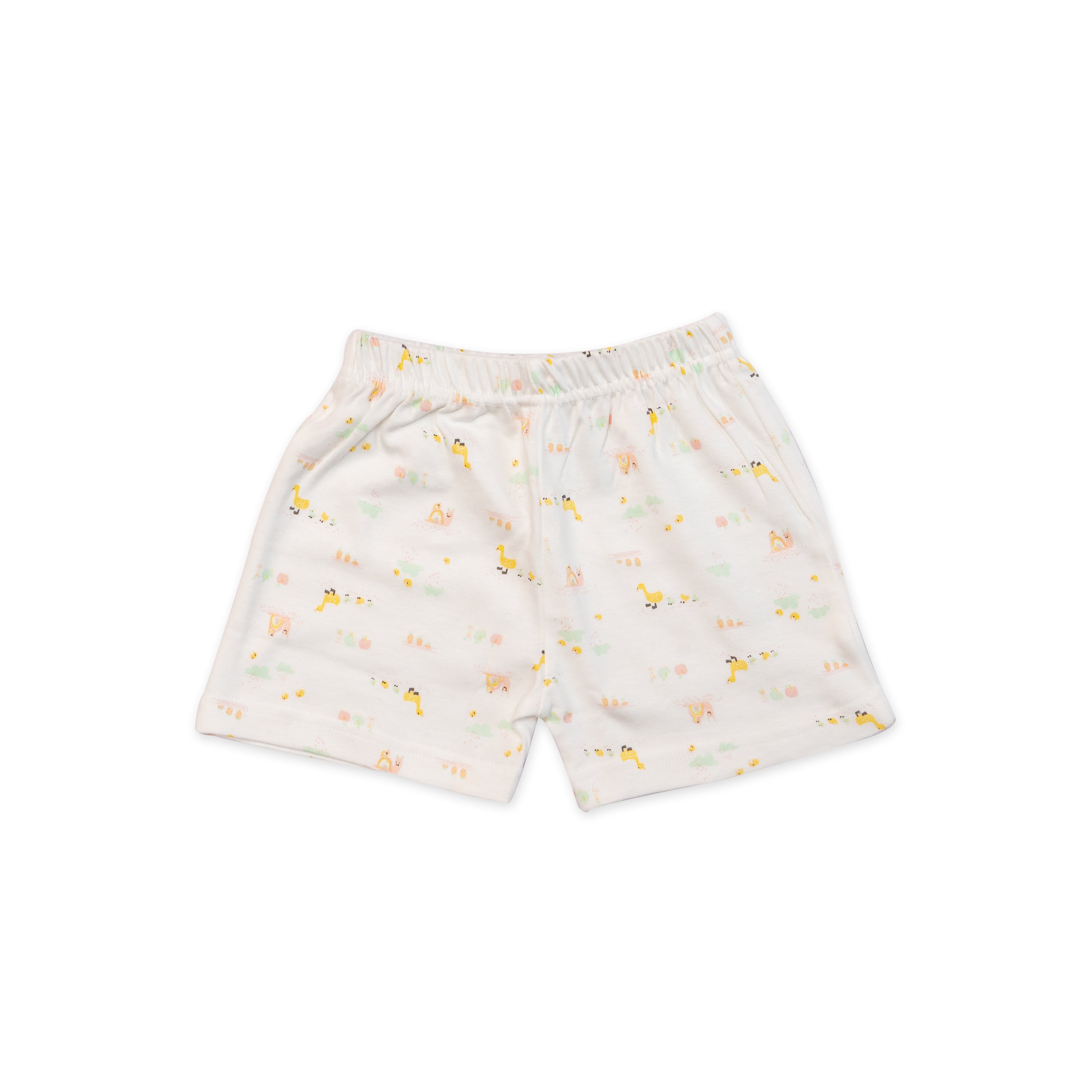 Kids White Duck Printed Lounge Wear
