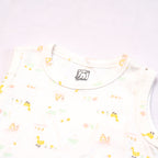 Kids White Duck Printed Lounge Wear