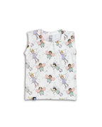 Kids White Fairy Printed Lounge Wear
