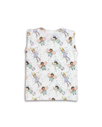Kids White Fairy Printed Lounge Wear