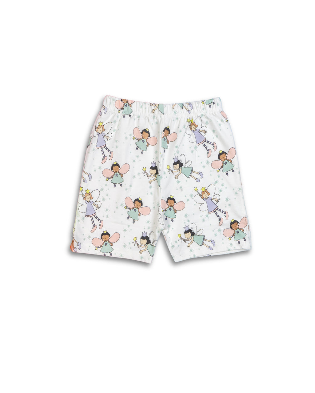 Kids White Fairy Printed Lounge Wear