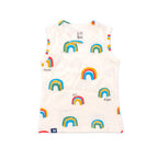 Kids White Rainbow Printed Lounge Wear