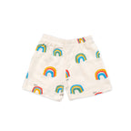 Kids White Rainbow Printed Lounge Wear