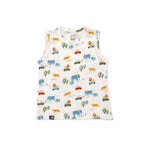 Kids White Vehicle Printed lounge Wear