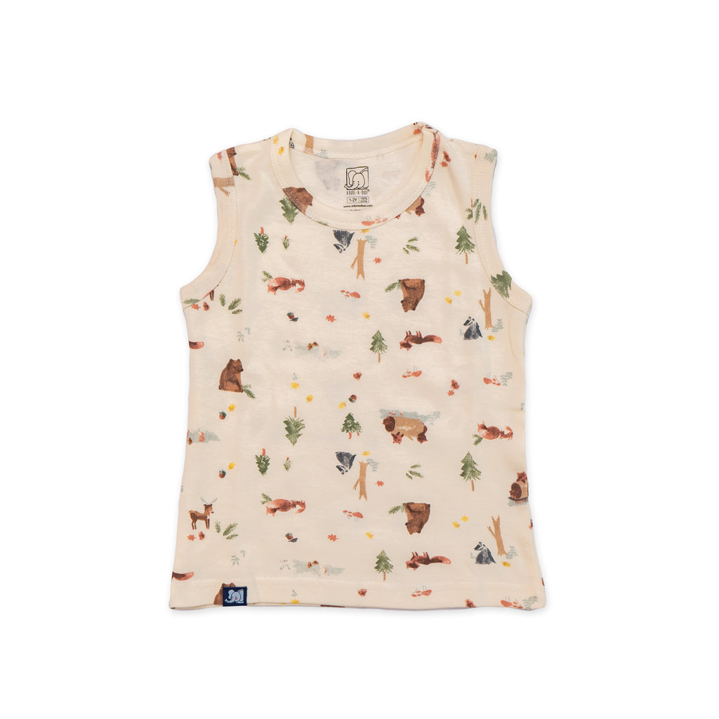 Kids Yellow Jungle Printed Lounge Wear