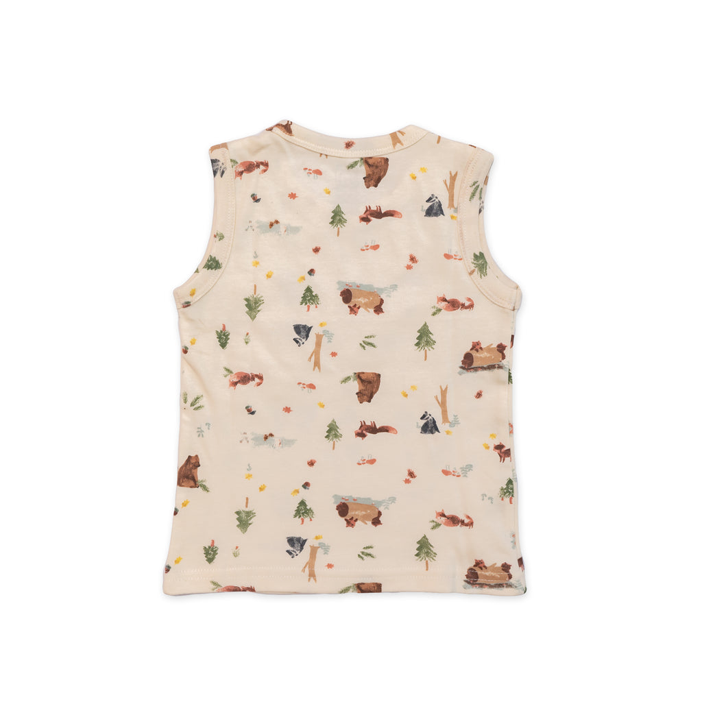 Kids Yellow Jungle Printed Lounge Wear
