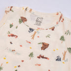 Kids Yellow Jungle Printed Lounge Wear