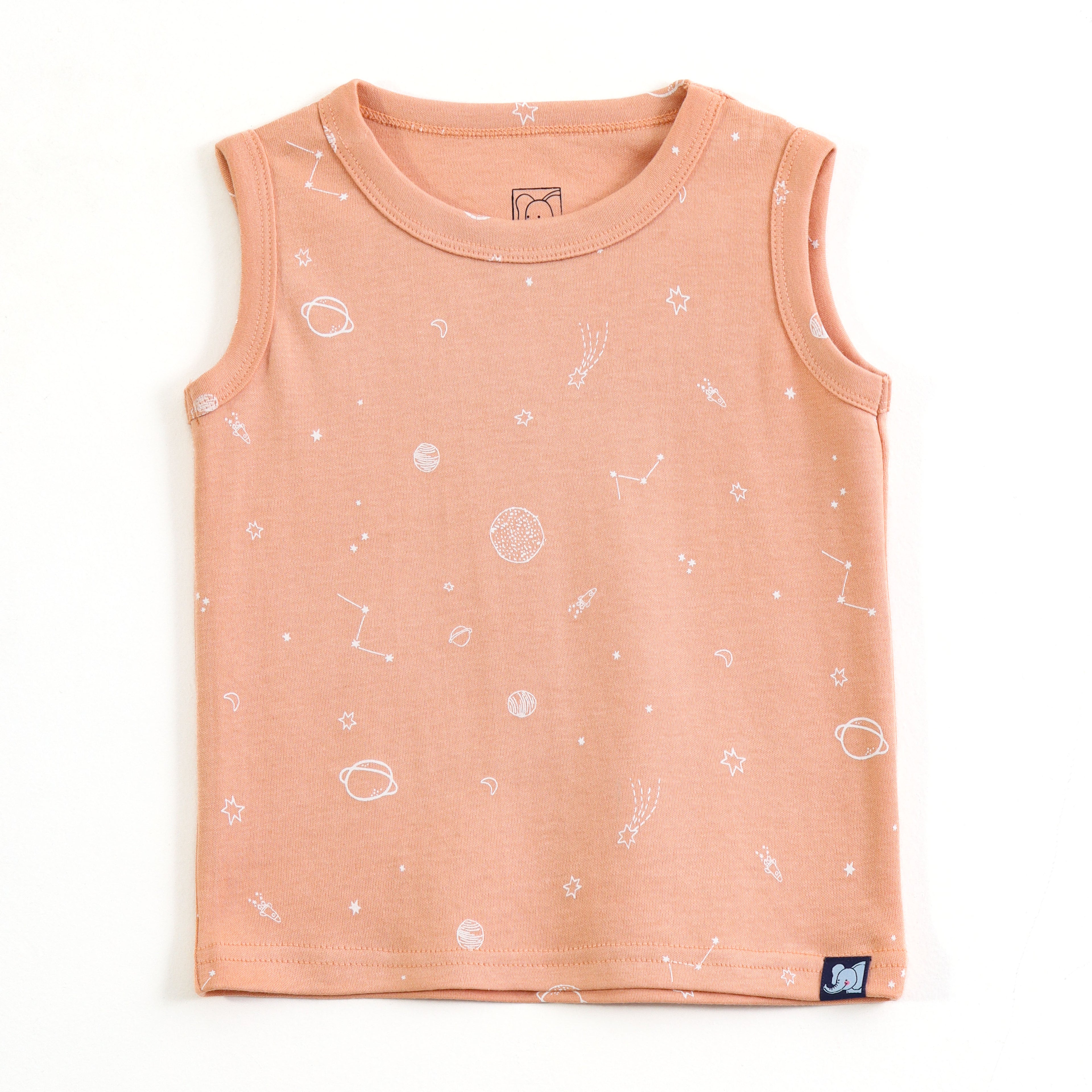 Kids Orange Galaxy Stars Lounge Wear