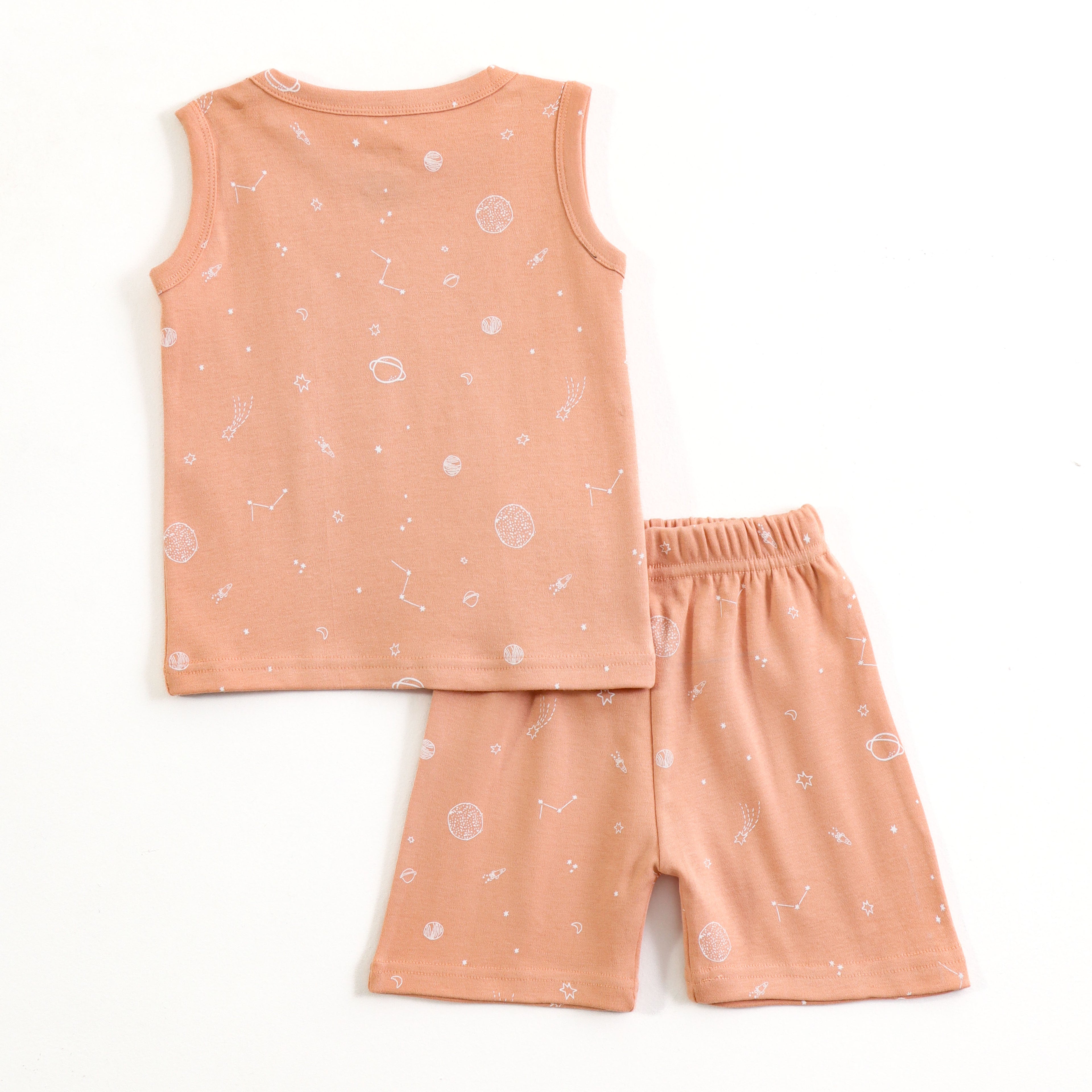Kids Orange Galaxy Stars Lounge Wear