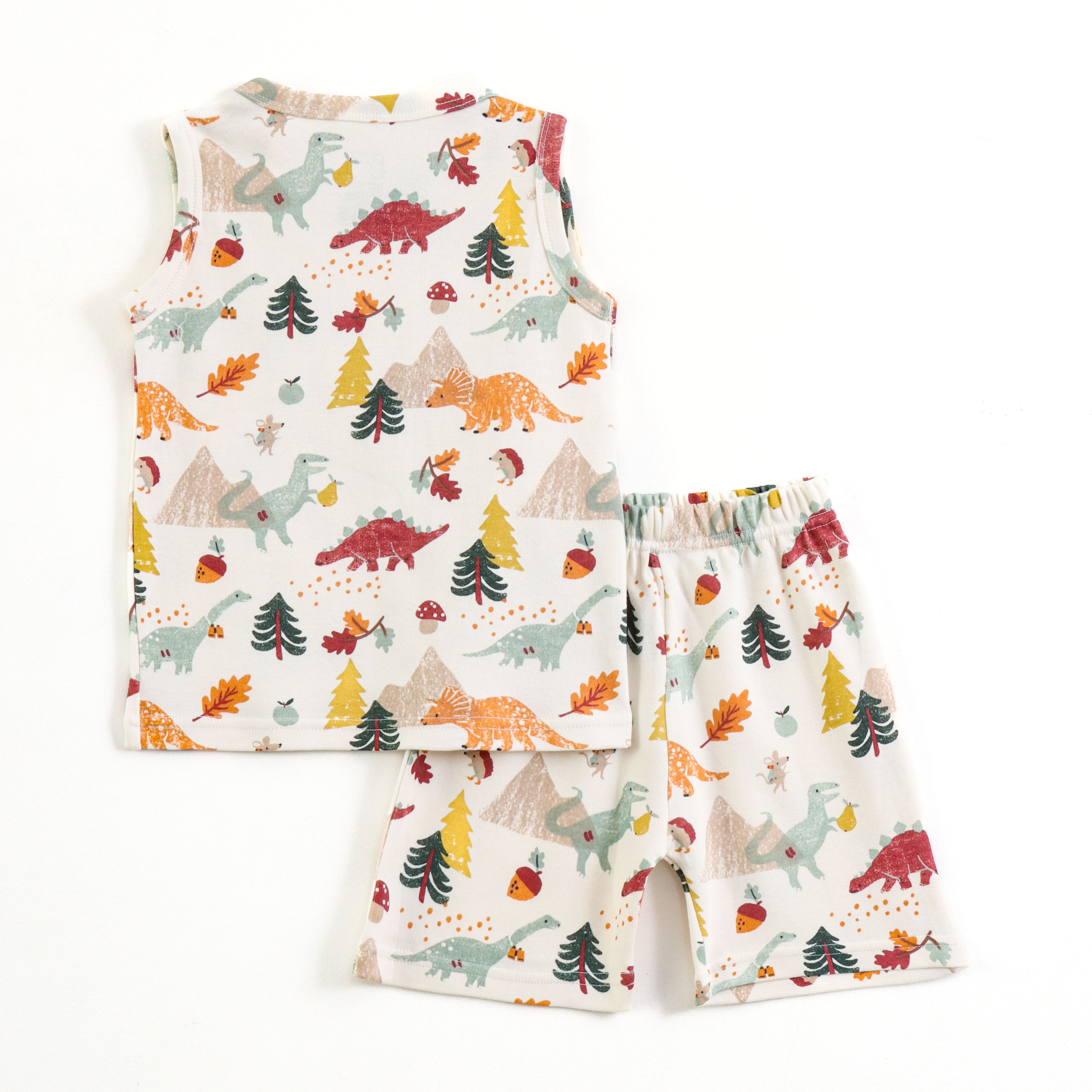 Kids Dino Adventure Roaming Cartoon Lounge Wear Set